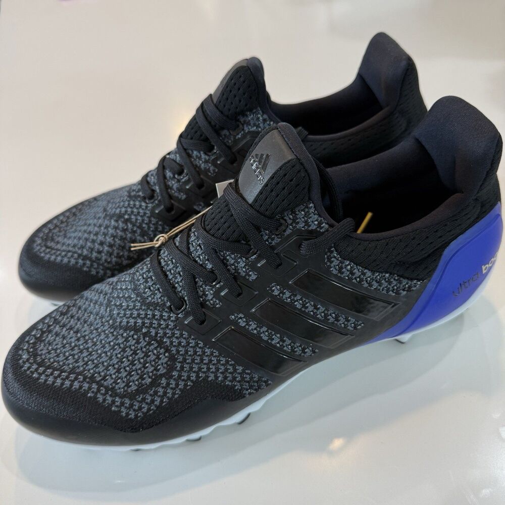 Men’s Size 11 Adidas Ultraboost Football Cleats Black Blue Woven JP7410 New
